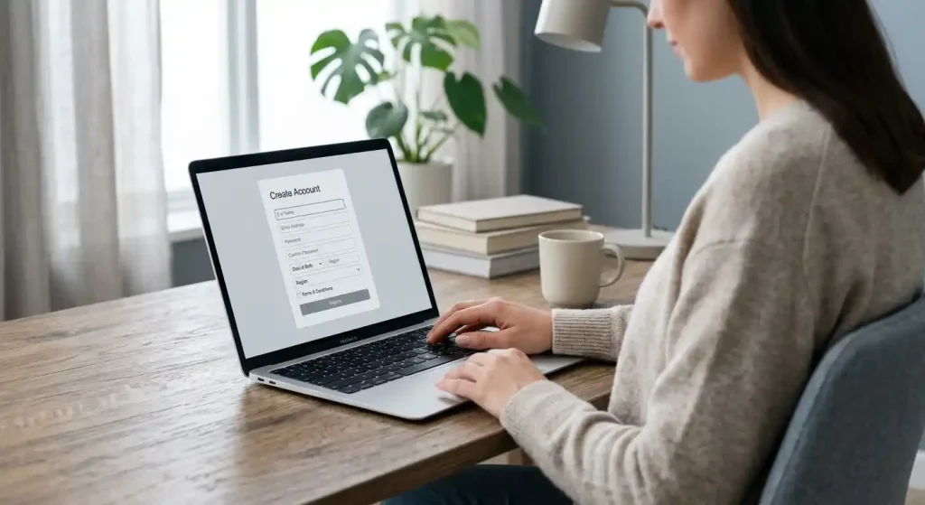 Current ILOVEMETH registration or mobile browser interface used for account checks